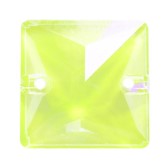 Varrható kristály, négyzet alakú, méret: 16 mm - GIALLO FLUO.